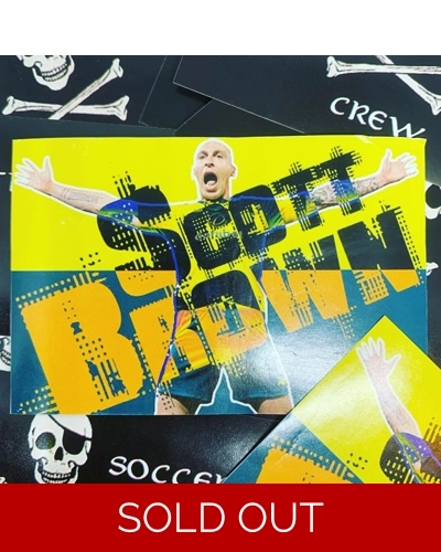 100 Stickers - Scott Brown Yellow Green